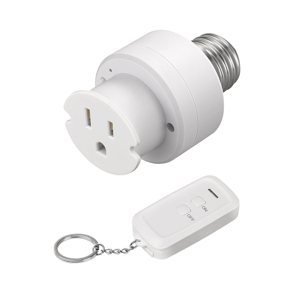 DEWENWILS 3 Prong Light Socket to Plug Adapter with 100ft Remote