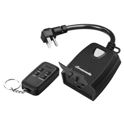 DEWENWILS Outdoor Dimmer for String Lights, Remote Dimmer Switch, Weatherproof Dimmer Plug, 100FT Range, Compatible with Dimmable LED/Tungsten Bulbs-HORD03A