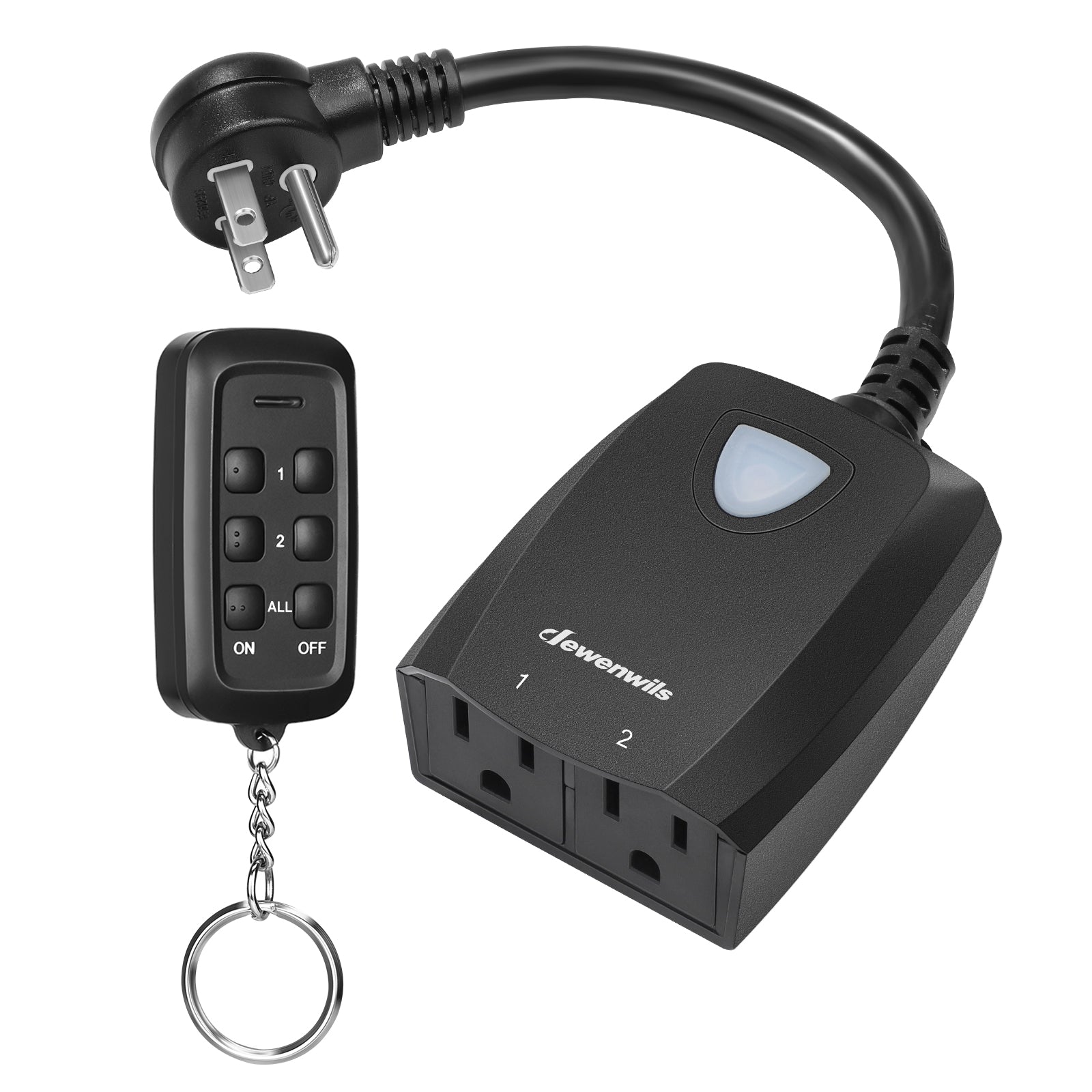 DEWENWILS Outdoor Wireless Remote Control Dual 3-Prong Outlet