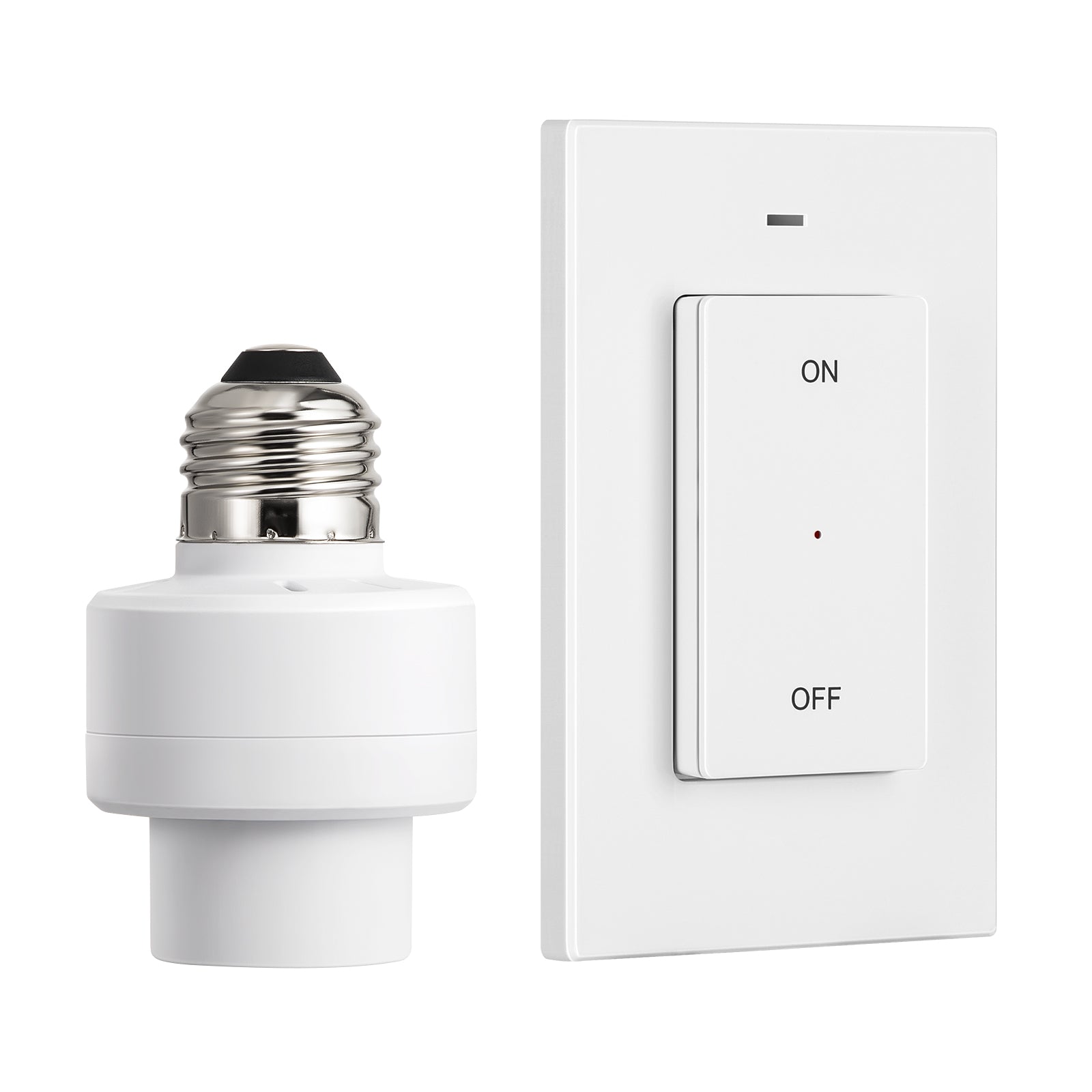 DEWENWILS Remote Control Light Socket, Wireless Light Switch for Pull Chain  Light Lamp Fixtures, 100FT Range, No Wiring Needed, ETL Listed((2 Wall