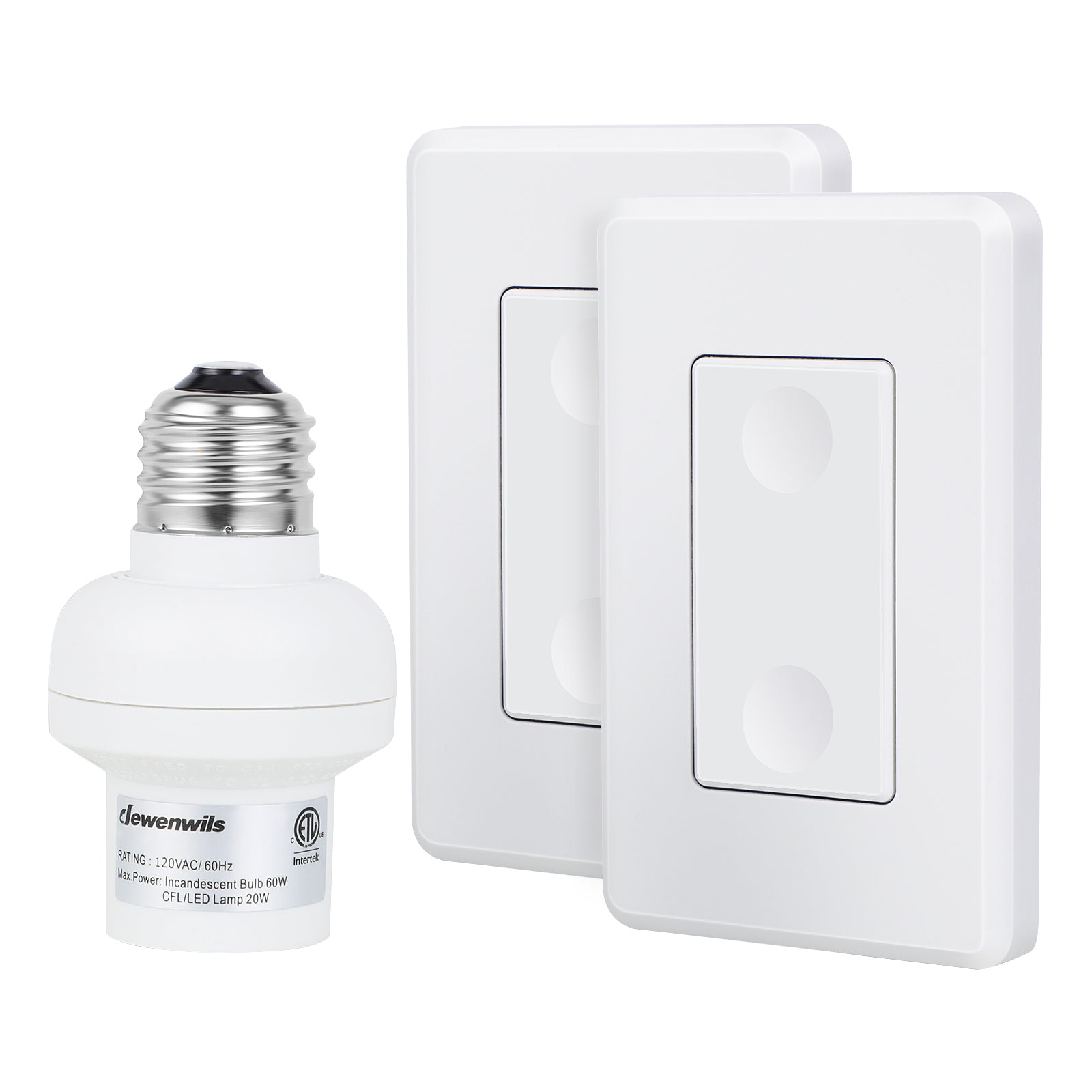 Wireless Remote Control E27 Light Socket Lamp Holder Set 20M Range Remote  Control On/Off Switch For E27 Smart Device Light Bulb