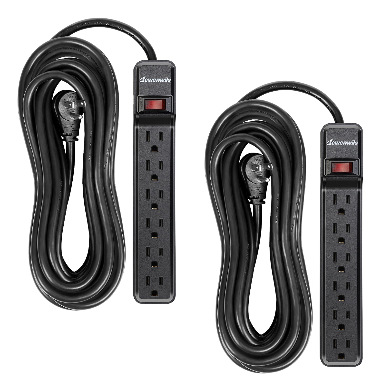 Low Profile Surge Protector Power Strip With Heavy Duty Surge