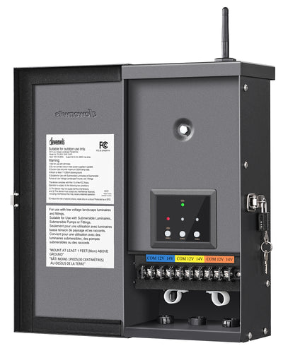 DEWENWILS 300W Low Voltage Landscape Transformer WiFi with 3 Zones, Outdoor Landscape Lighting Transformer, 120V AC to 12/14V AC, Compatible with Alexa & Google Assistant-HCLT05W