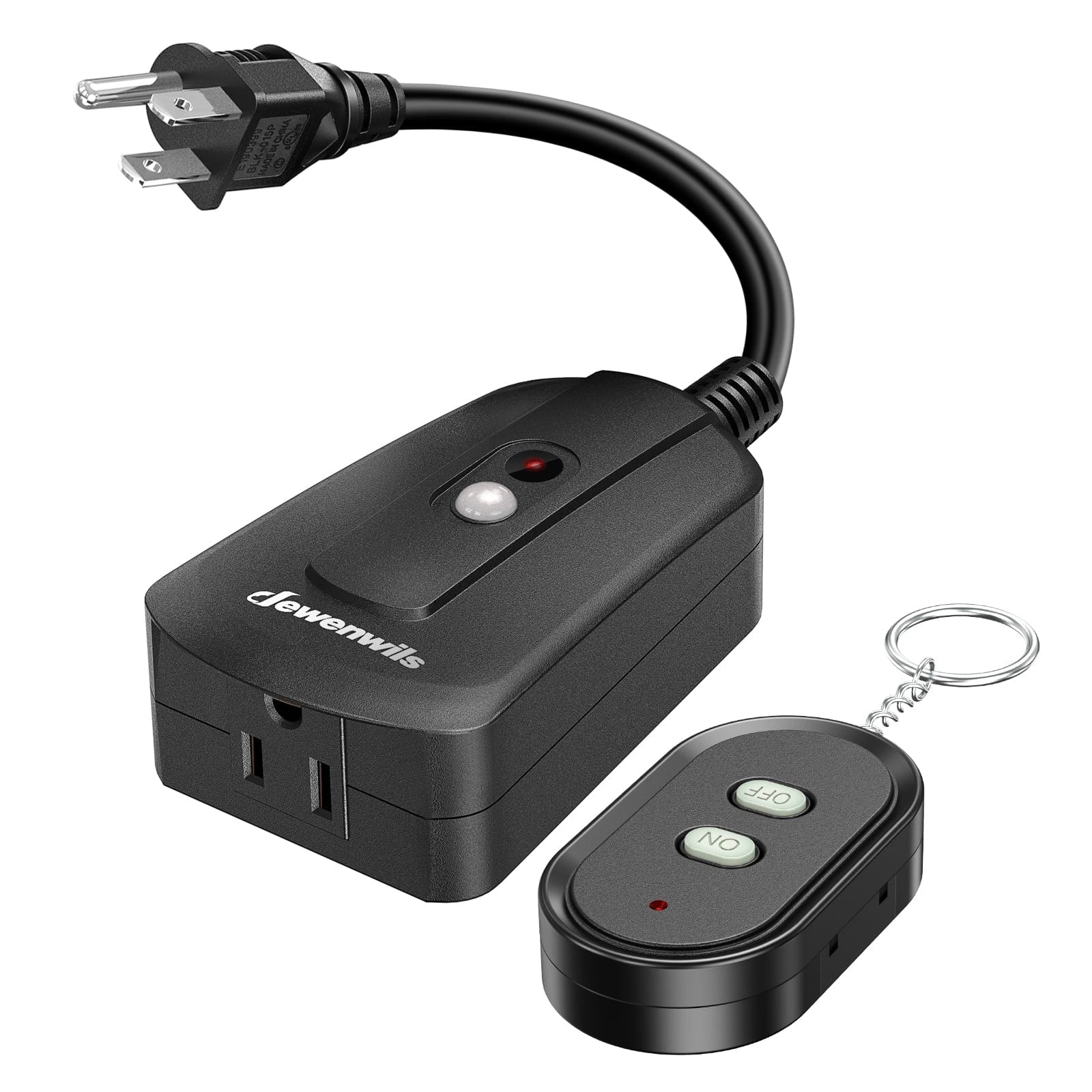 DEWENWILS Outdoor Indoor Electrical Remote Control Outlet, Wireless Remote Light Switch,100 ft RF Range, for Lights, Fans, Lamps, Christmas Light