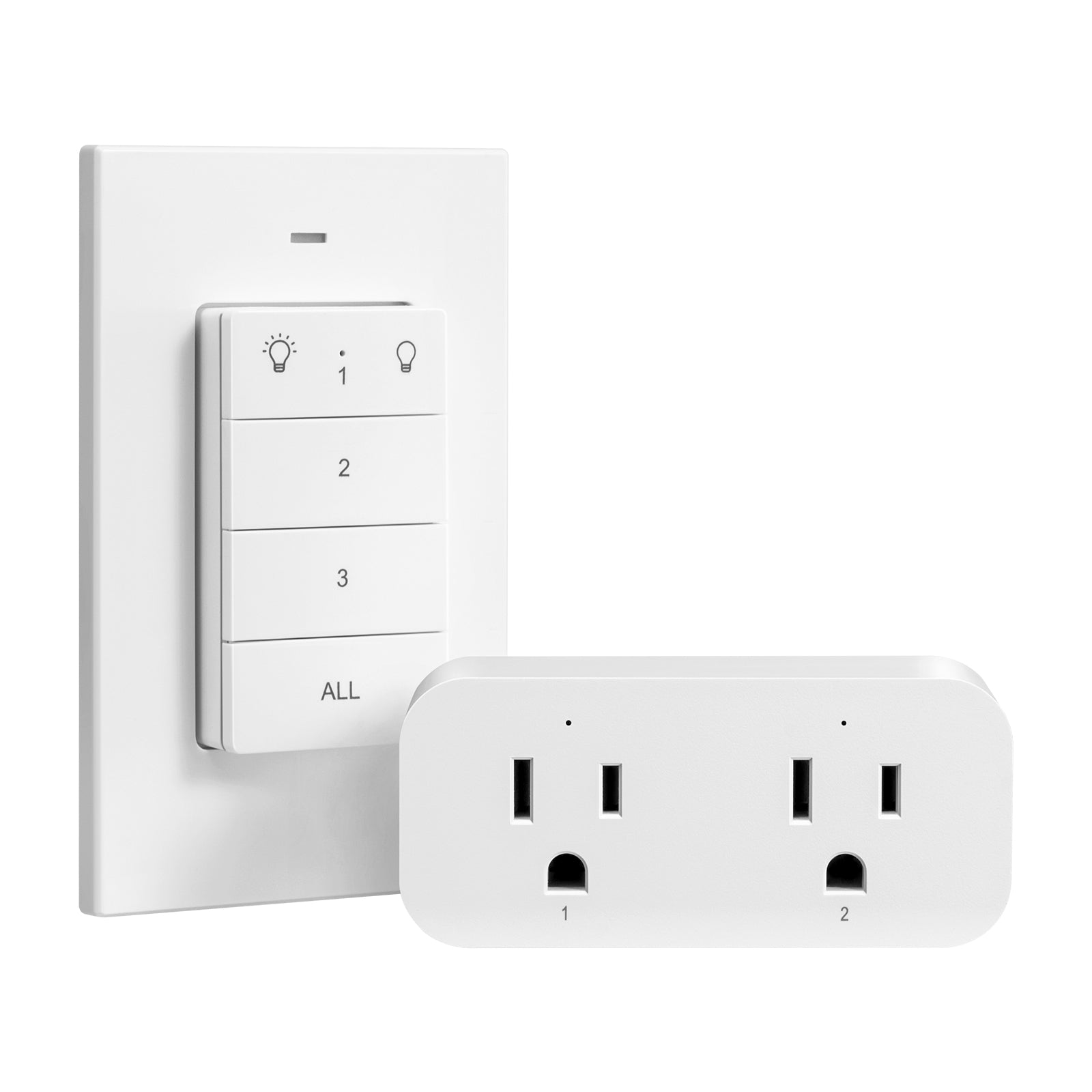 DEWENWILS Wireless Remote Control Wall Switch and Outlet,white