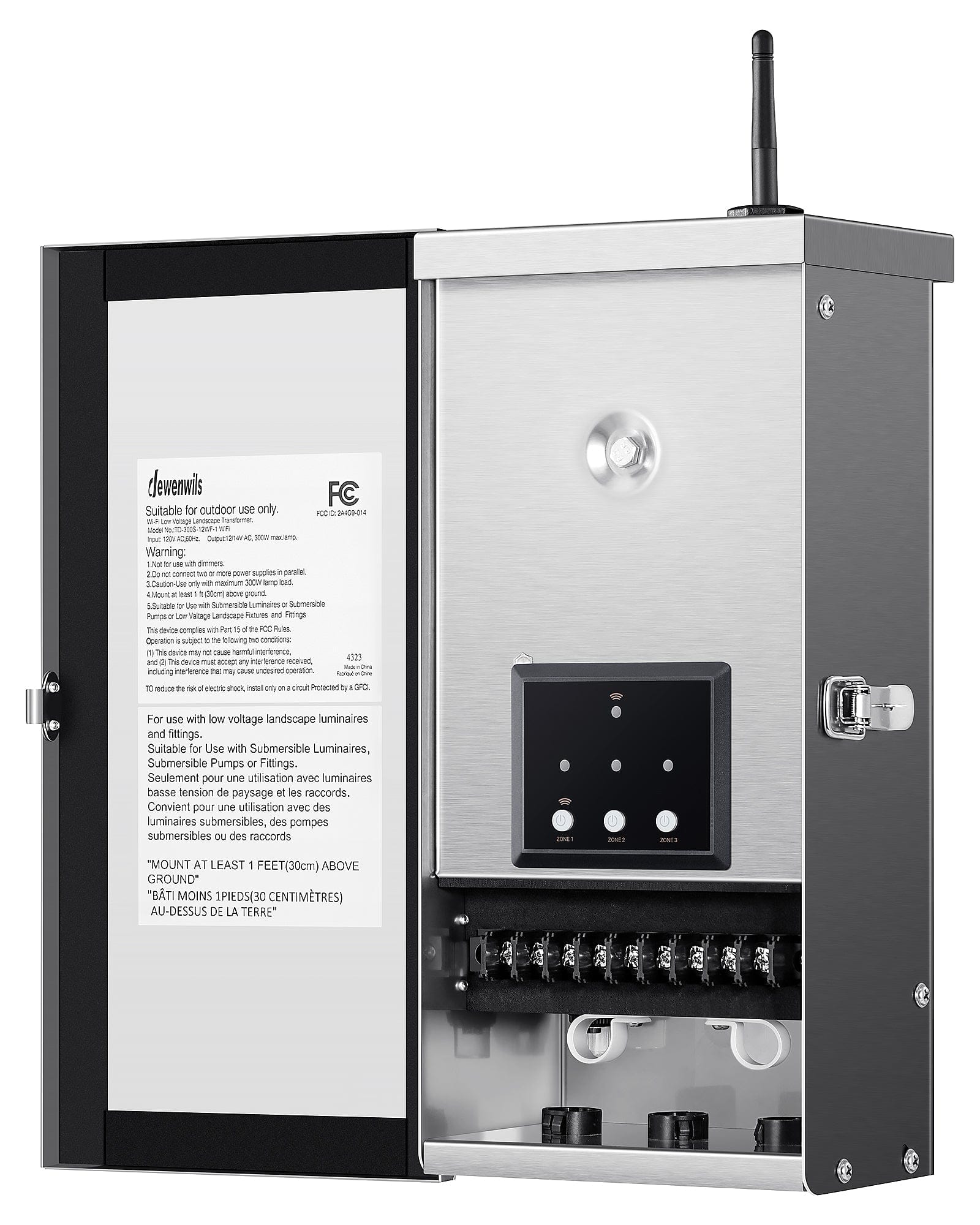 DEWENWILS 300W WiFi Low Voltage Transformer, 3 Independent Outputs