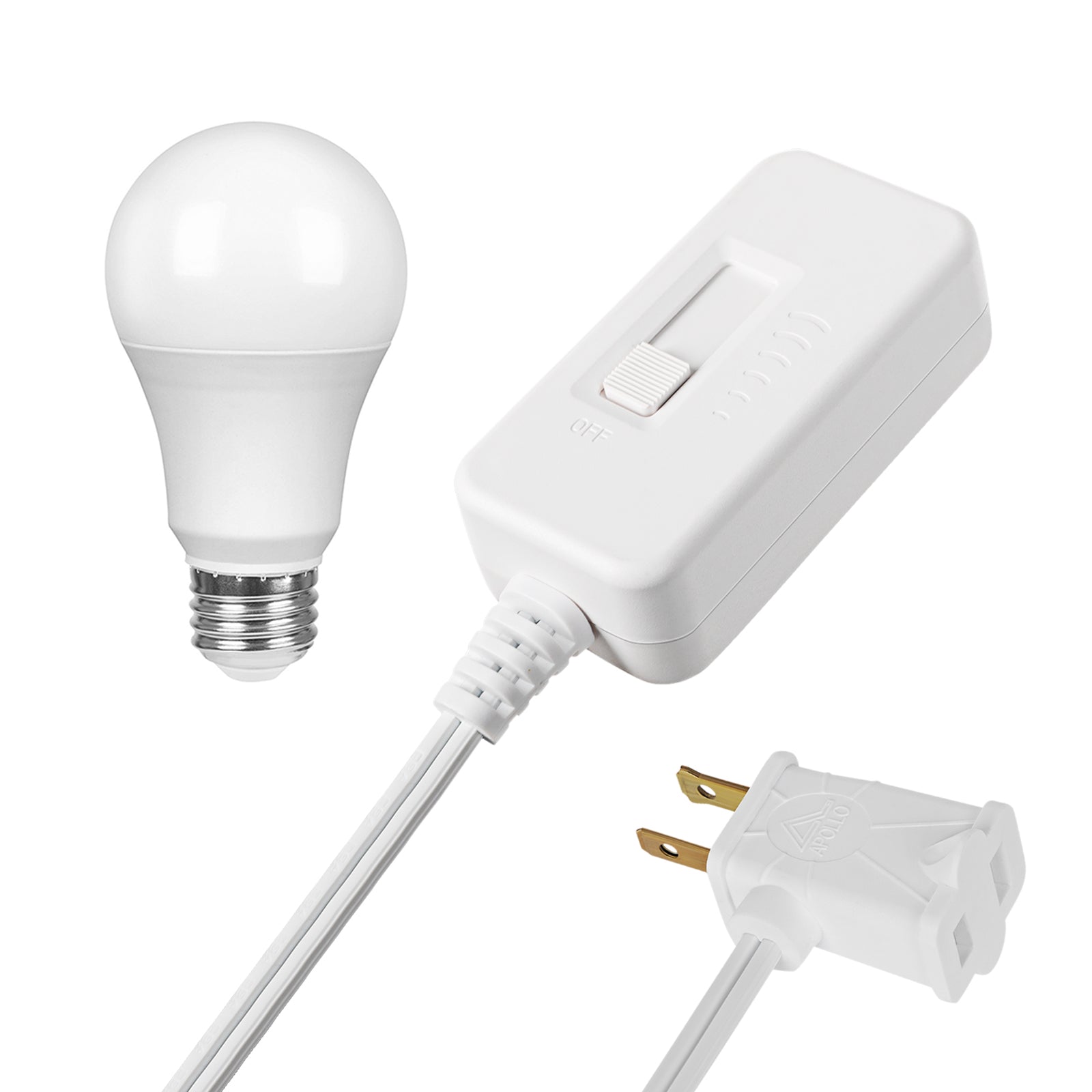 LED and traditional bulb Dimmer with inline switch