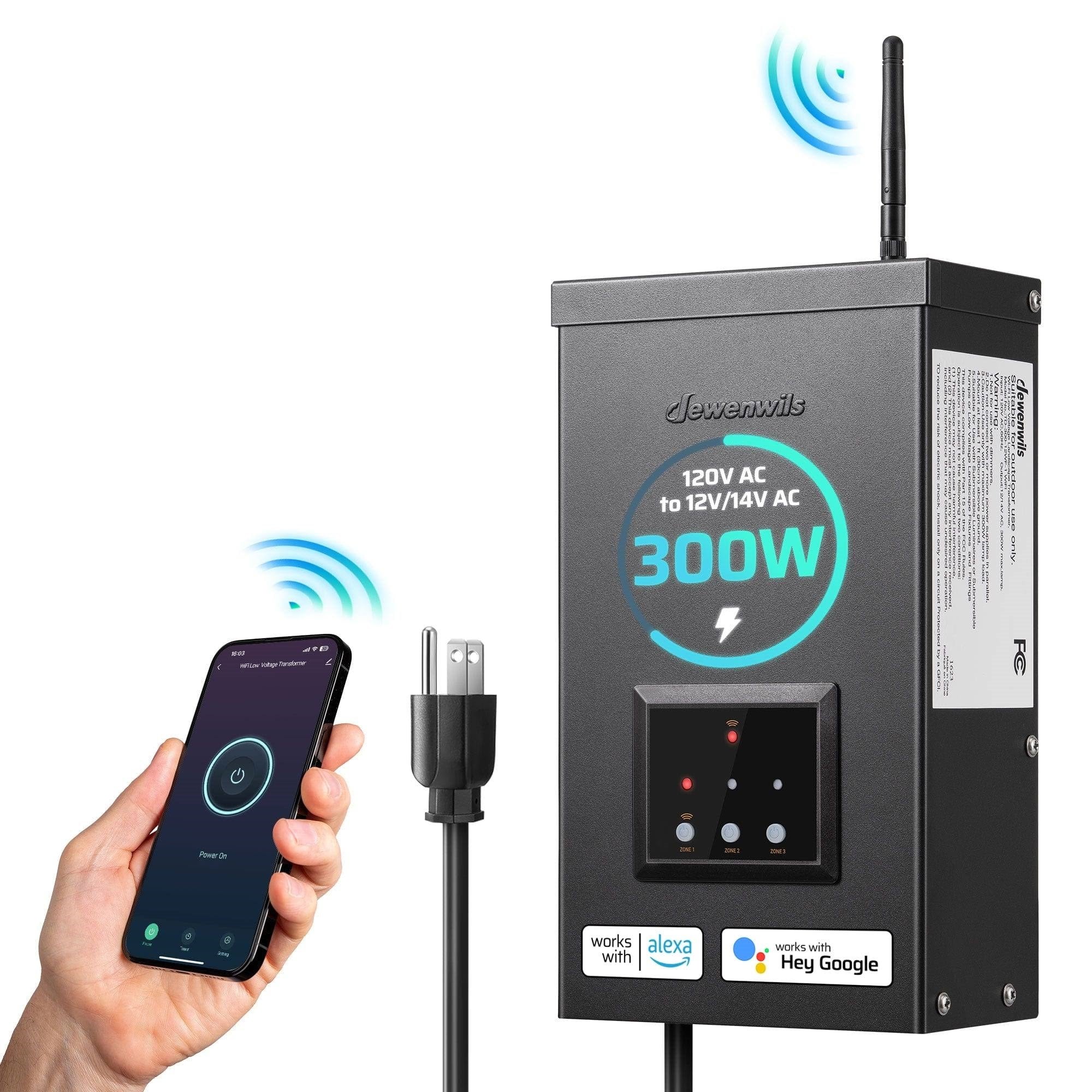 DEWENWILS 60W 120V AC to 12V DC Outdoor Low Voltage Transformer with Timer and P DEWENWILS 60W 120V AC to 12V DC Outdoor Low Voltage Transformer with Timer and P