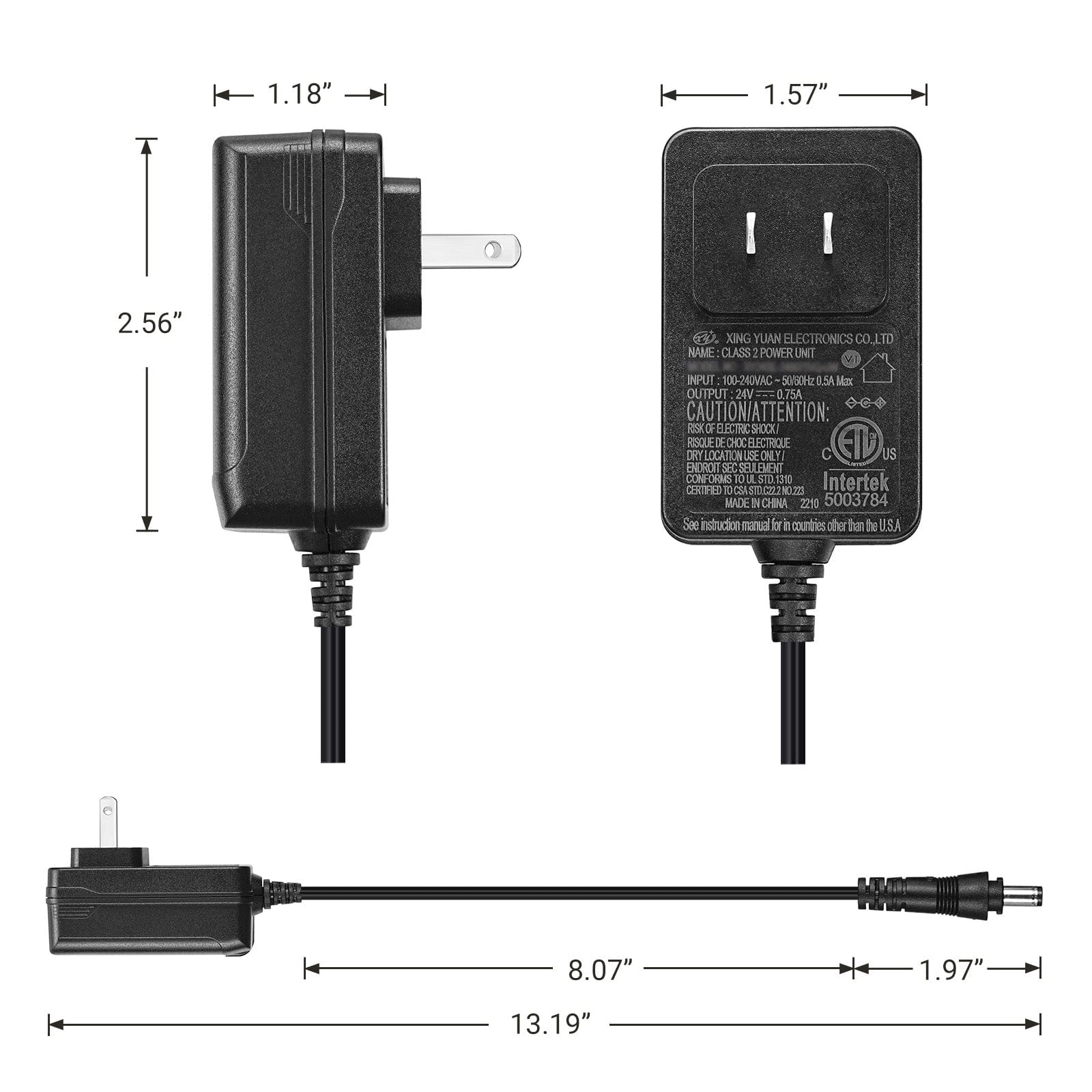 LED Corner Floor Lamp Adapter Plug Accessories-HLFL02E-P1