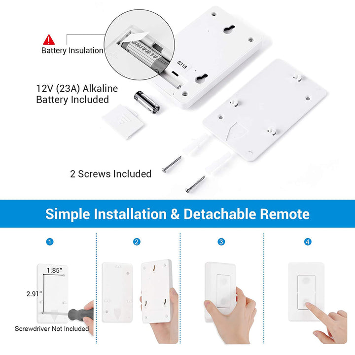 DEWENWILS Remote Control Plug Socket 13A/3120W Wireless Light Switch 100ft  Range