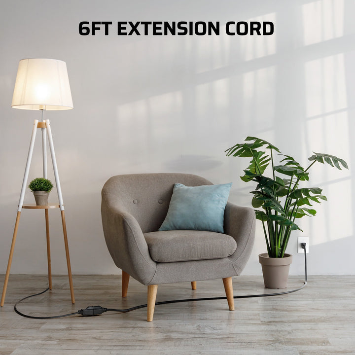 DEWENWILS 3 Pack 6ft Extension Cord for Indoor Outside 16 AWG SJTW 3 Prong Grounded Outlet