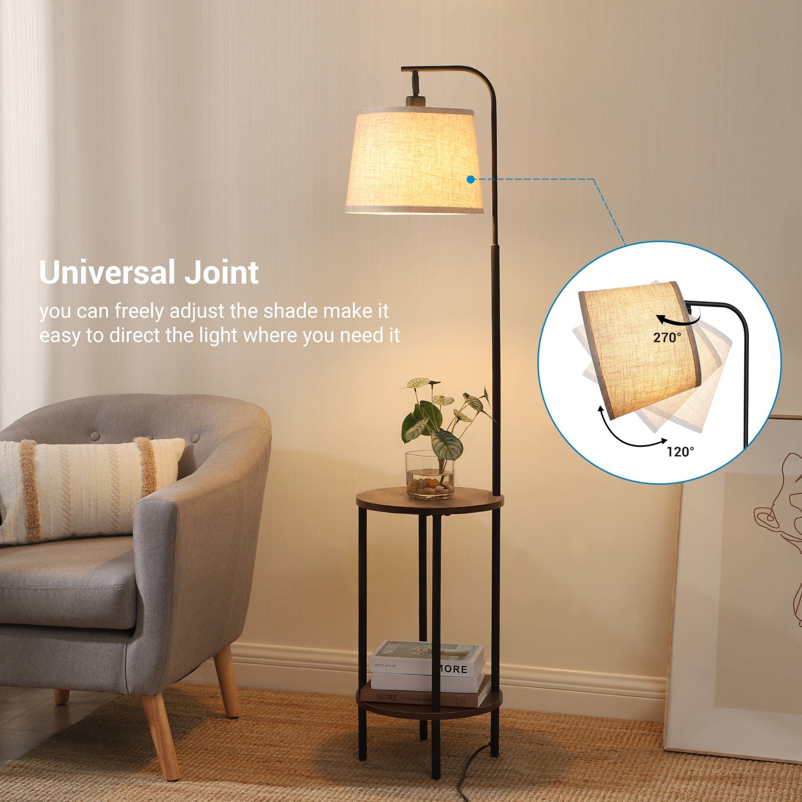 Side tables with lamps attached fashion