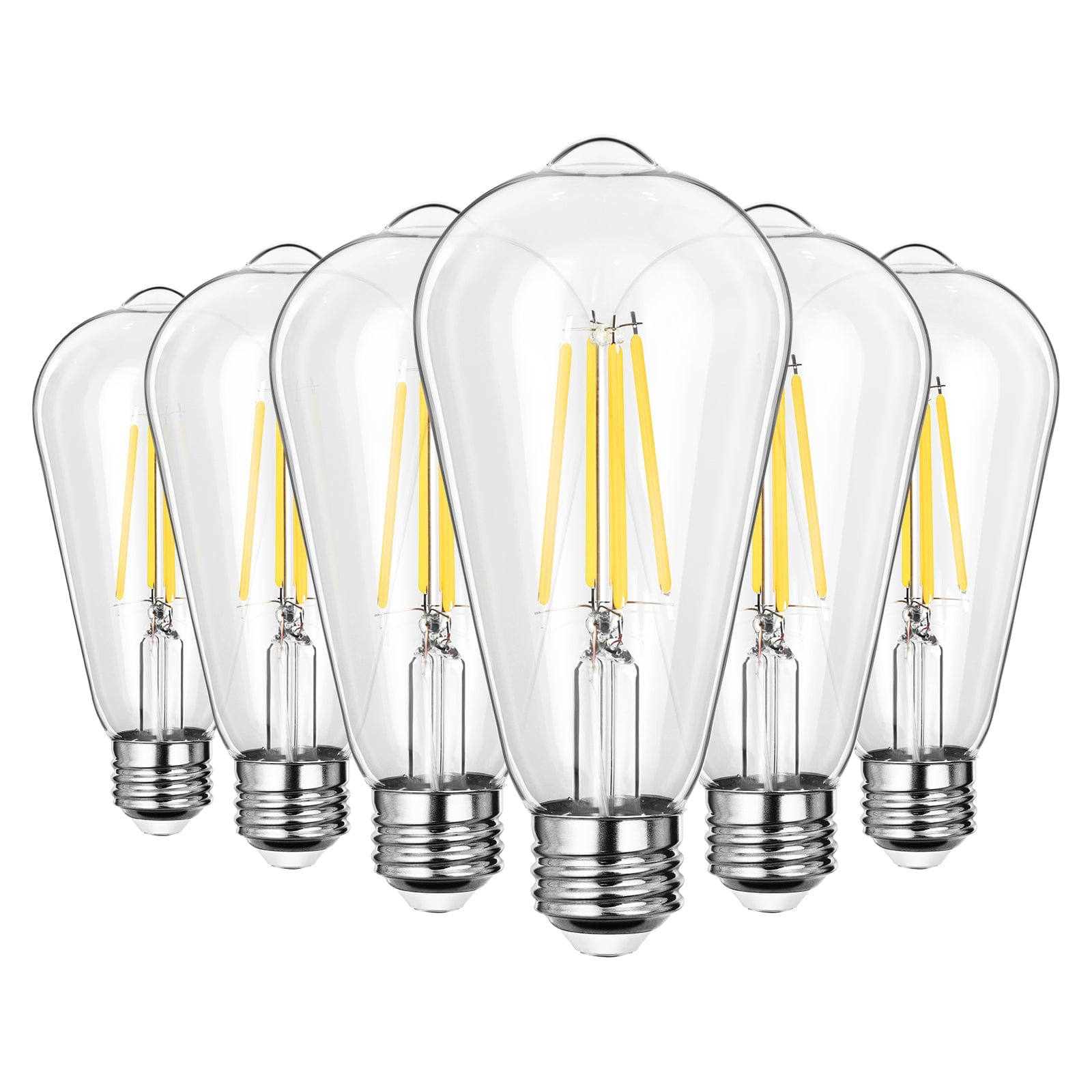 60 Watt Equivalent ST64 E26/Medium (Standard) Dimmable 2700K LED Bulb (Set of 6)-HDST64A