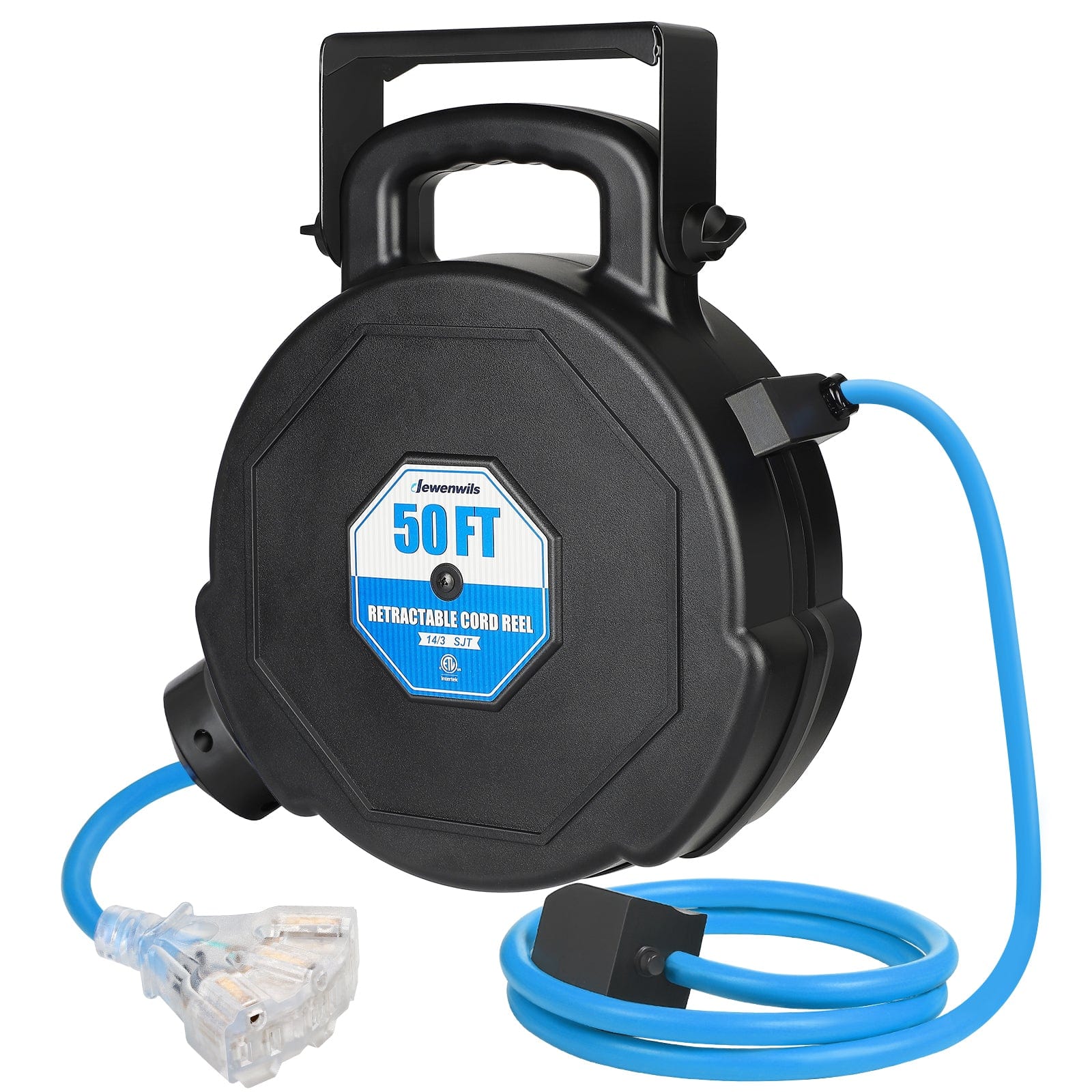 50ft Retractable Extension Cord Reel