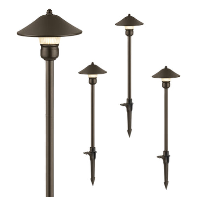 Low Voltage Pathway Lights, 3W 150 LM 3000K 16.5“ Tall LED Landscape Lights, 12V AC/DC 50,000Hrs Waterproof Aluminum Housing Outdoor Landscape Lighting for Path, Yard, Garden-HGSL06A