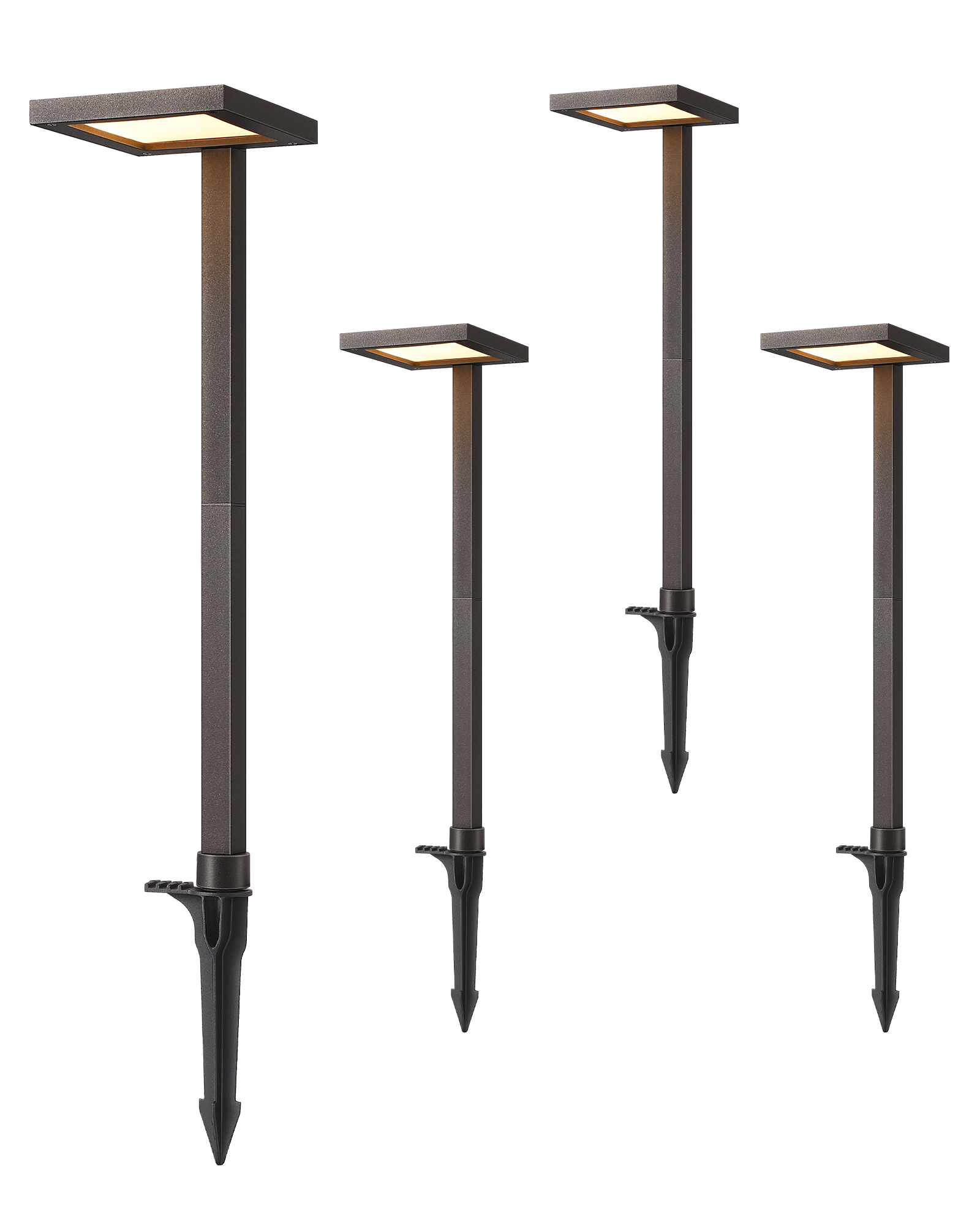 4 Pack Low Voltage Landscape Lighting, 5.6W 151LM 3000K 50,000 Hrs Waterproof LED Pathway Lights, 12V Aluminum Outdoor Landscape Lighting with Connectors for Yard, Garden, Walkway-HGSL30A