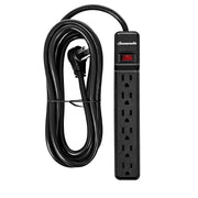 DEWENWILS 6-Outlet Surge Protector Power Strip, 15FT Long Extension Cord, Low Profile Flat Plug, 15 Amp Circuit Breaker, 500 Joules, Wall Mount-HOU615A