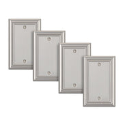 DEWENWILS 4-Pack Blank Wallplates, Brushed Nickel Outlet Cover, Stanless Steel-HBWP14A