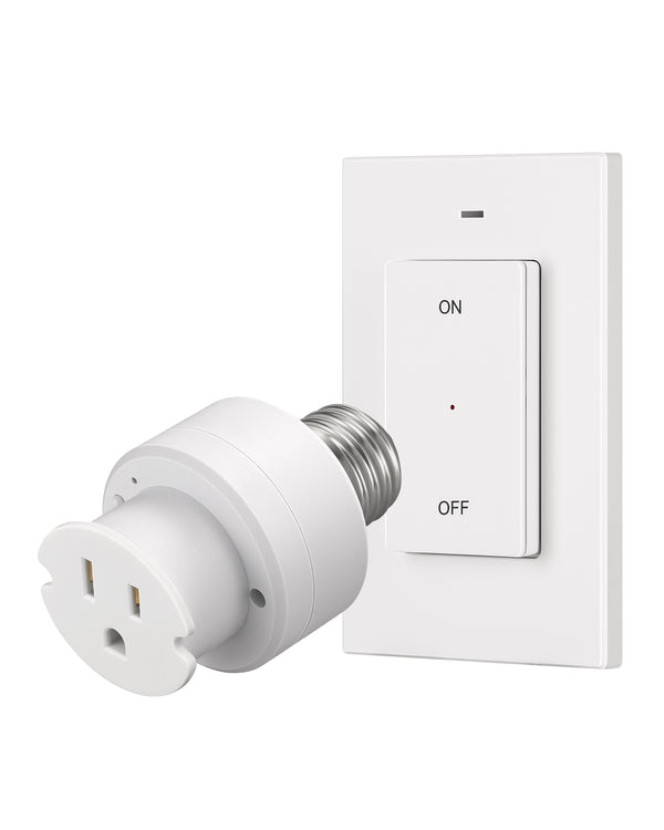 DEWENWILS Light Socket to Plug Adapter with 100ft Remote Control