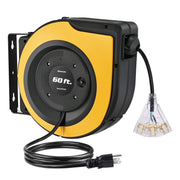 60ft Retractable Extension Cord Reel