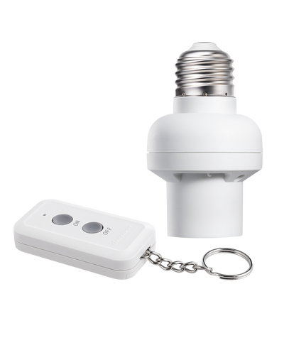 DEWENWILS Remote Control Light Bulb Socket, Wireless Light Bulbs Socket Switch Kit with Controller, Remote Light Socket E26/E27 Base for Pull Chain Light Fixture, No Wiring, Programmed-HRLS11R