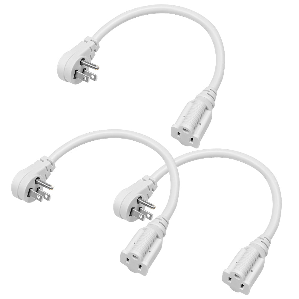 thumbnail image 2 of DEWENWILS 2 Pack 3ft Extension Cord – 14/3 SJTW Heavy Duty – 3 Prong – Indoor 2 of 6