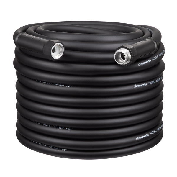 DEWENWILS Garden Hose 100 ft x 5/8", Water Hose with SwivelGrip, Heavy Duty, Lightweight, Flexible Hose for Plants, Car, Yard, 3/4 Inch Solid Fittings, Drinking Water Safe-SHHGH00B
