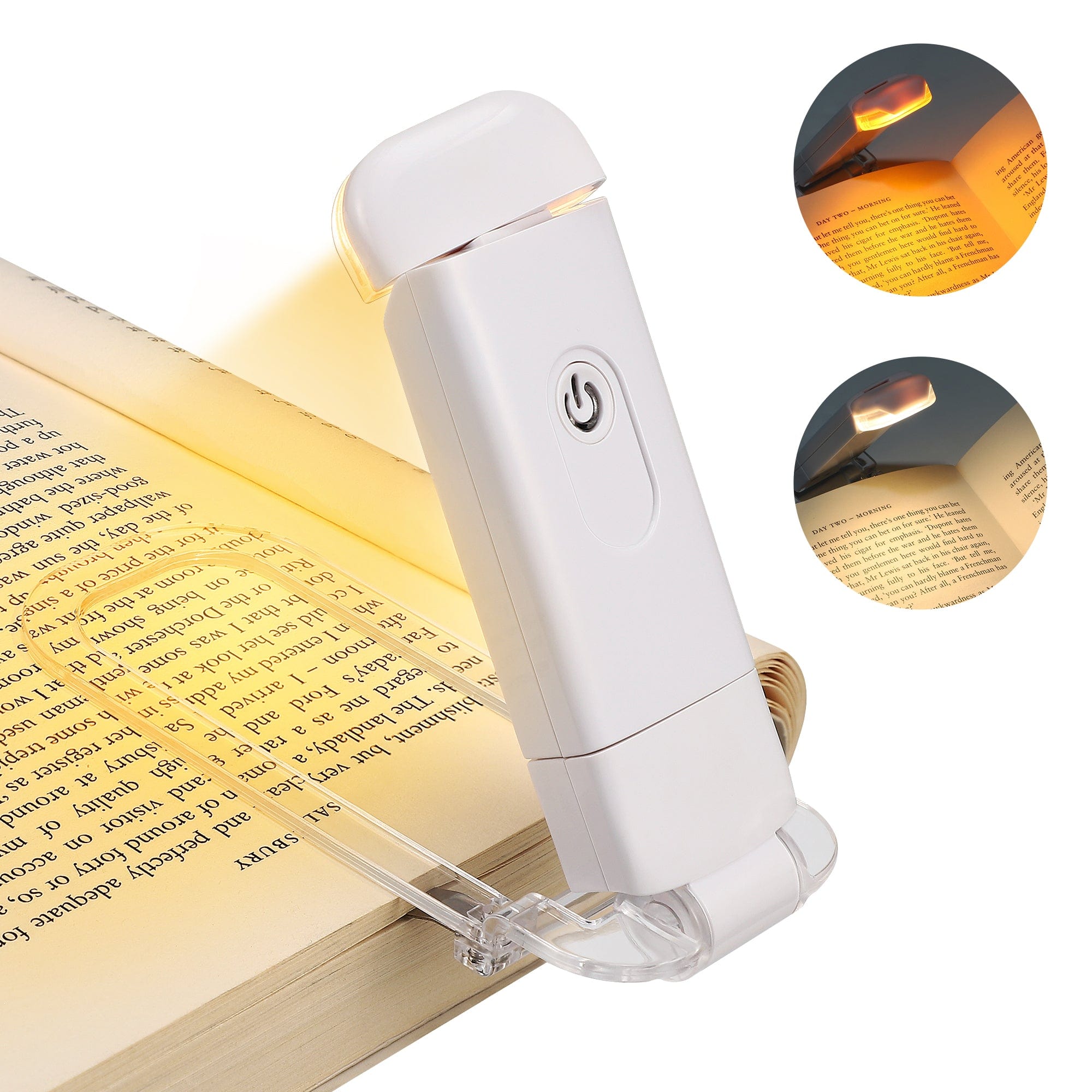 DEWENWILS Book Light Rechargeable, Amber Reading Lights for Books in ...