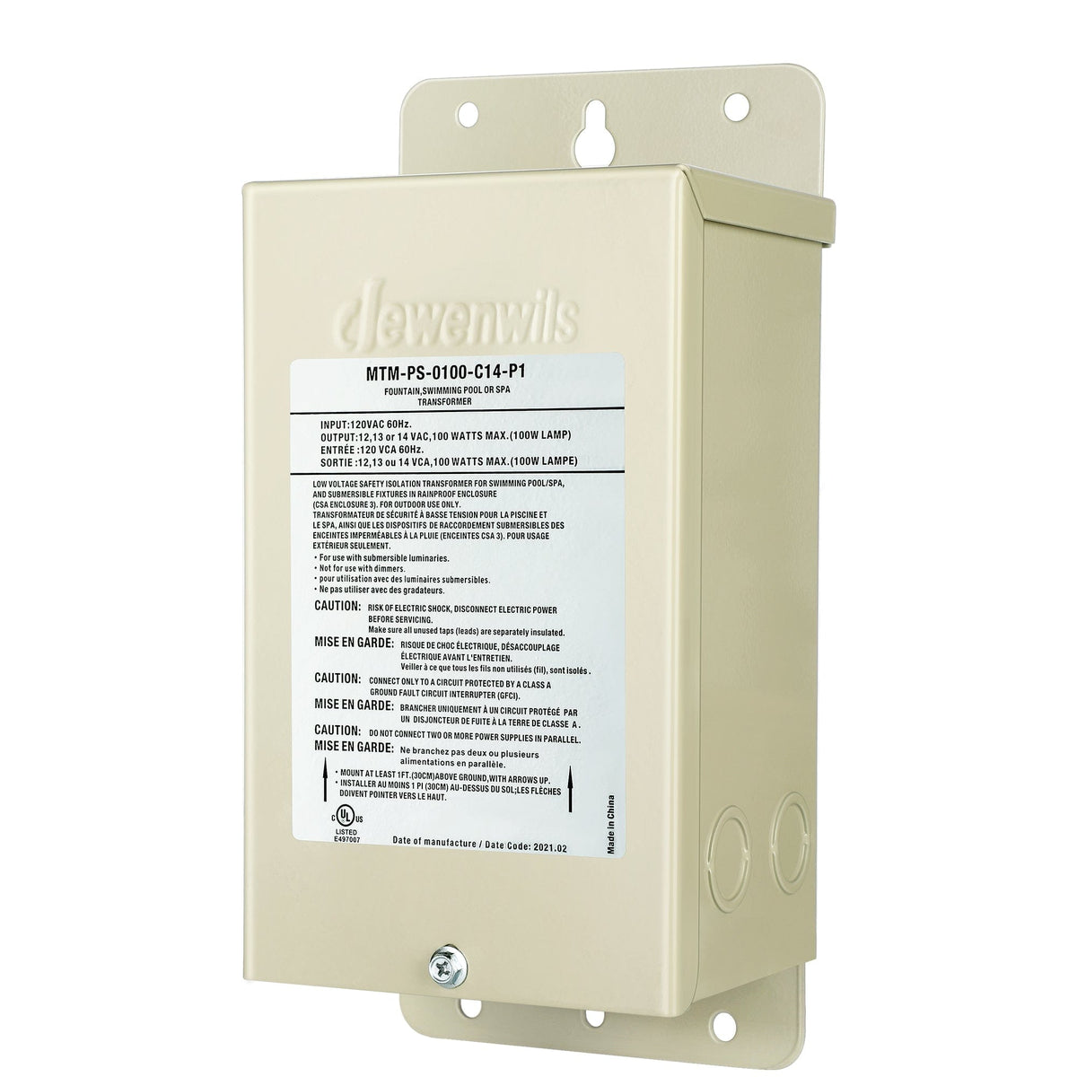 DEWENWILS 100W Low Voltage Transformer