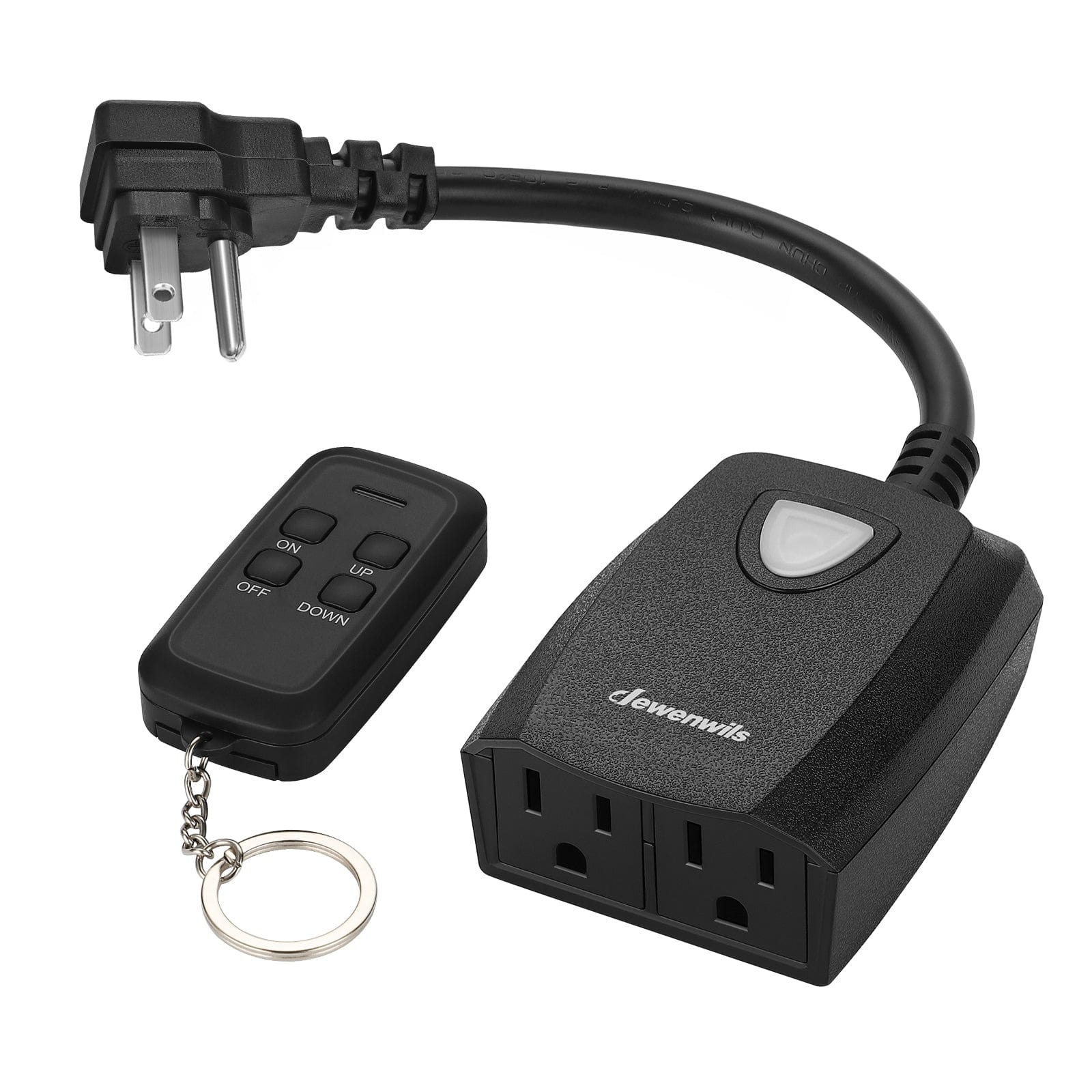 DEWENWILS Outdoor Dimmer for String Lights, Remote Control Light Dimmer Plug in, Weatherproof Dimmer Plug, 100ft Range, Compatible with Dimmable LED/Tungsten Bulbs-HORD01A