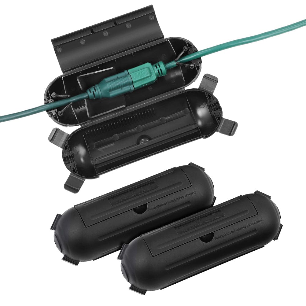 DEWENWILS Waterproof Extension Cord Safety Cover, IP44 Weatherproofed with 4 Seal Latches, Adjustable Compartment for AWG 12/14/16 Cords (3 Pack)-HCSS03B