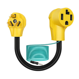 DEWENWILS 1.5ft 3 Prong to 4 Prong Dryer Plug Adapter, NEMA 14-30R Male to 10-30P Female STW 10-AWG Electric Dryer Connector Cord, 30Amp/250V/7500W-HHDC01B
