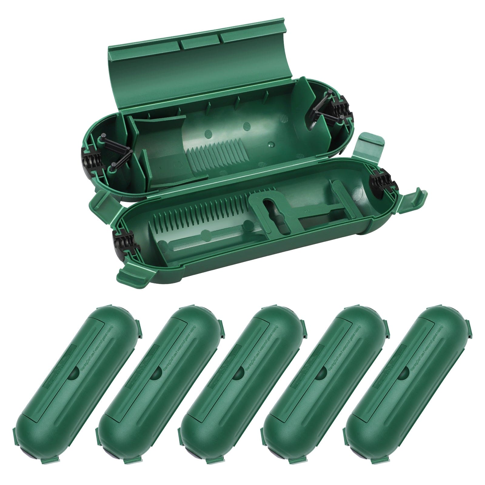 DEWENWILS Outdoor Extension Cord Cover, Waterproof Plug Cover with 4 Seal Latches, Adjustable Compartment for 12/14/16Gauge Cords (6 Pack)-HCSS06A