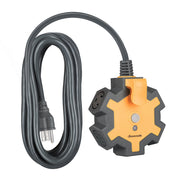 DEWENWILS Industrial Power Strip with 5-Outlet Power Hub, 15ft Heavy Duty Extension Cord for Garage, Workshop, 14/3 AWG SJTW, 15A Circuit Breaker, Swivel Safety Covers-HOU515A1