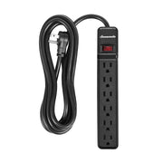DEWENWILS 6-Outlet Power Strip Surge Protector with 10 Foot Long Extension Cord, Low Profile Flat Plug, 15 Amp Circuit Breaker, 500 Joules, Wall Mount-HOU610A