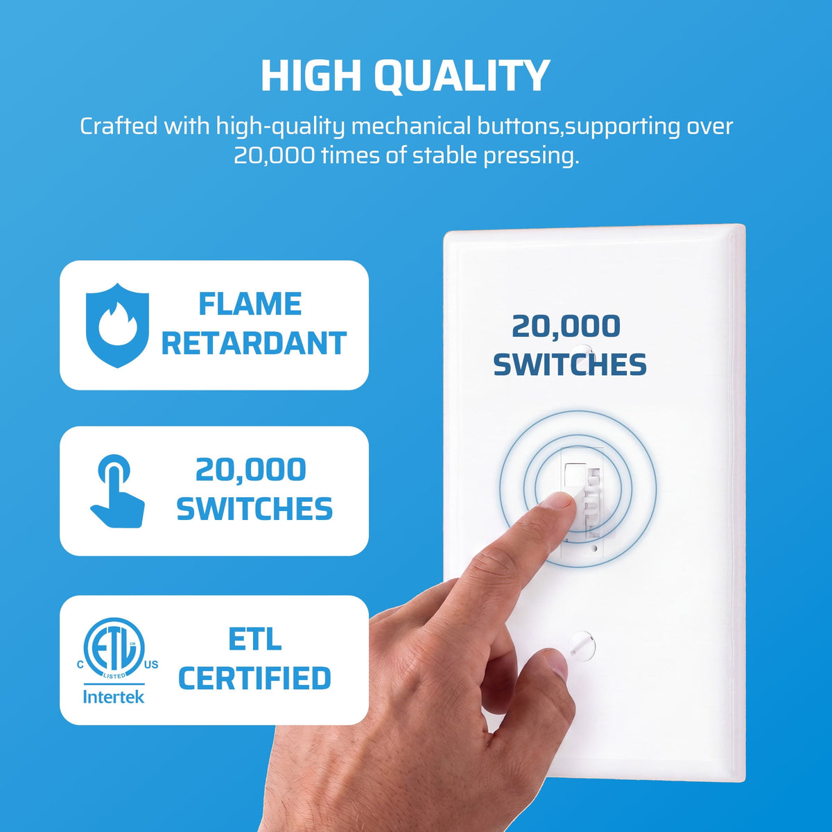 DEWENWILS Dimmer Switch for LED Lights, 700W Incandescent/Halogen and 300W CFL/LED, Single-Pole or 3-Way Dimmer Light Switch