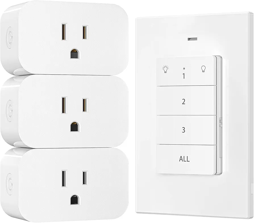 DEWENWILS Remote Control Outlet, 1 Magnetic Remote and 3 Outlets