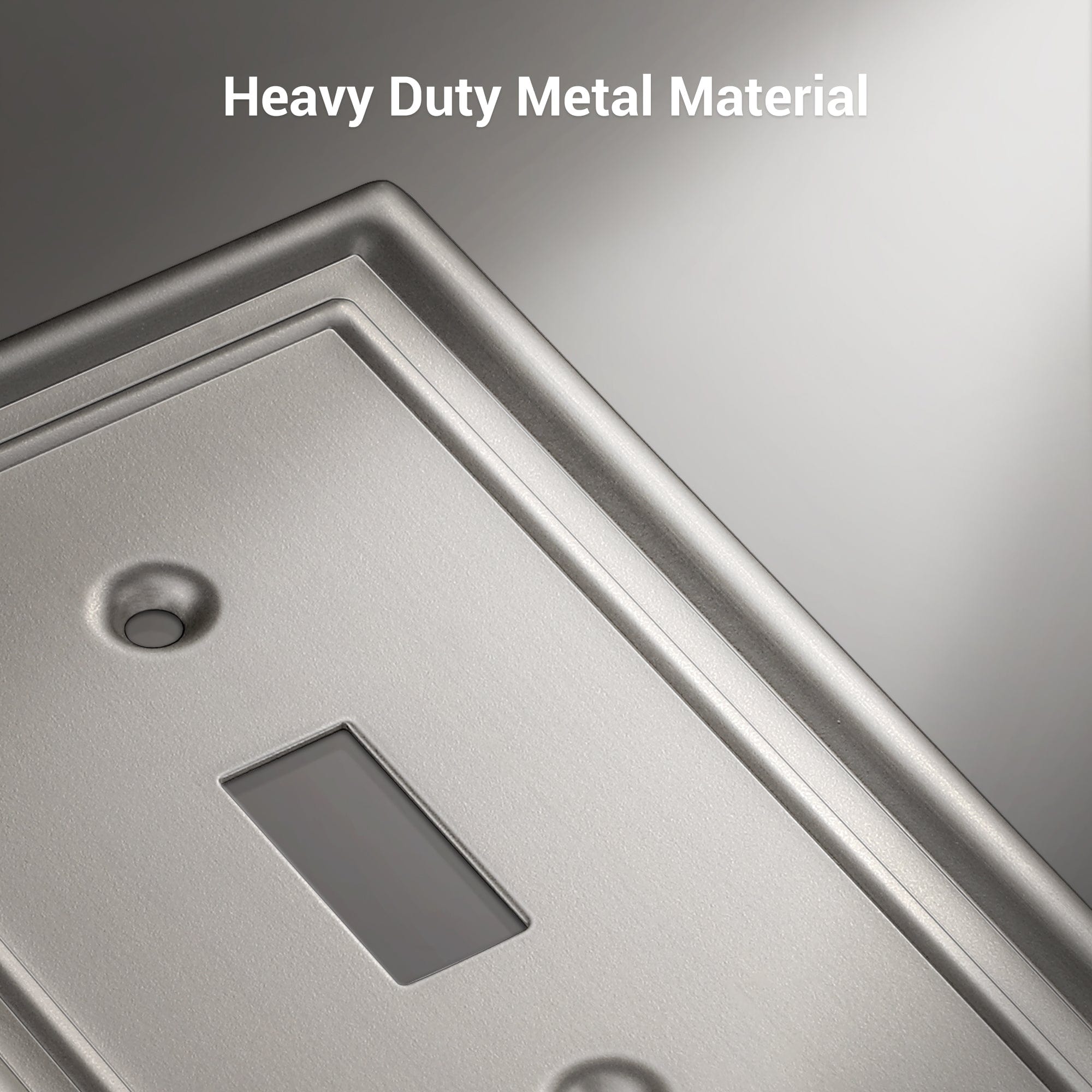 DEWENWILS 4 Pack Toggle Wall Plates, Brushed Nickel Light Switch Cover, Metal Face Plates-HTWP01A