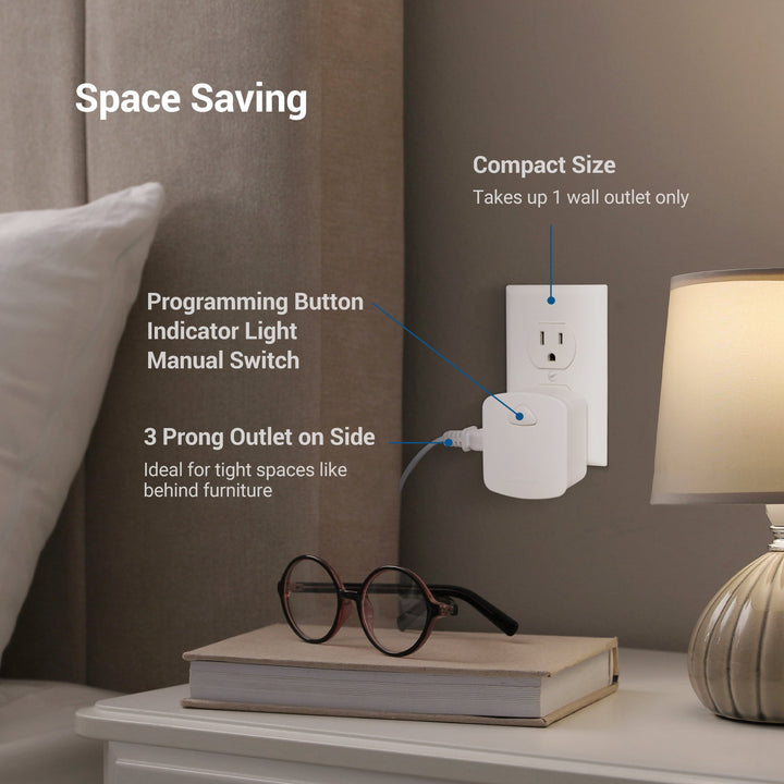 DEWENWILS Wireless Remote Control Outlet Switch, Remote Wall Switch and Outlet, 125VA/15A/1875W, 100ft RF Range