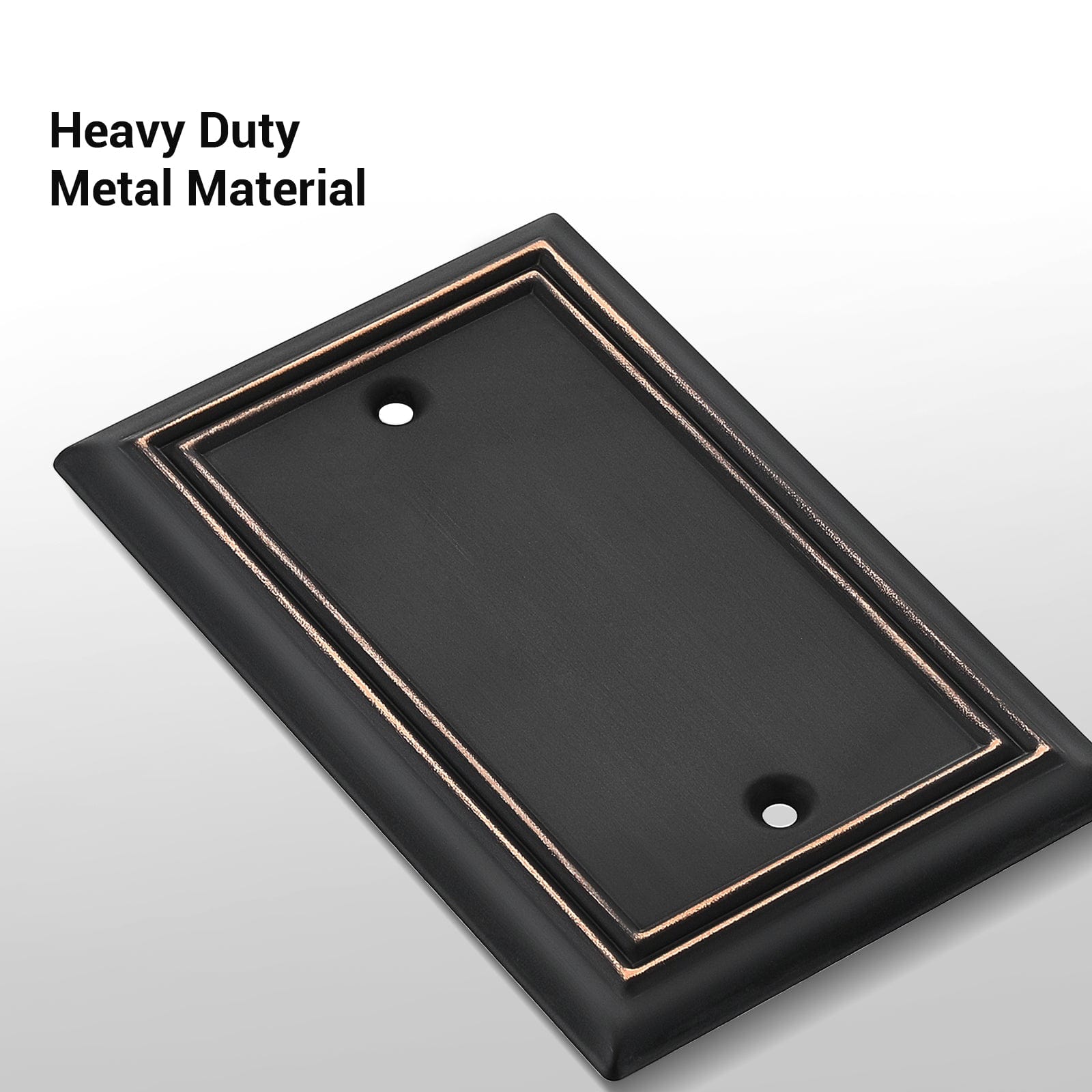 DEWENWILS 4-Pack Blank Wallplates, Aged Bronze Outlet Cover, Metal-HBWP14B