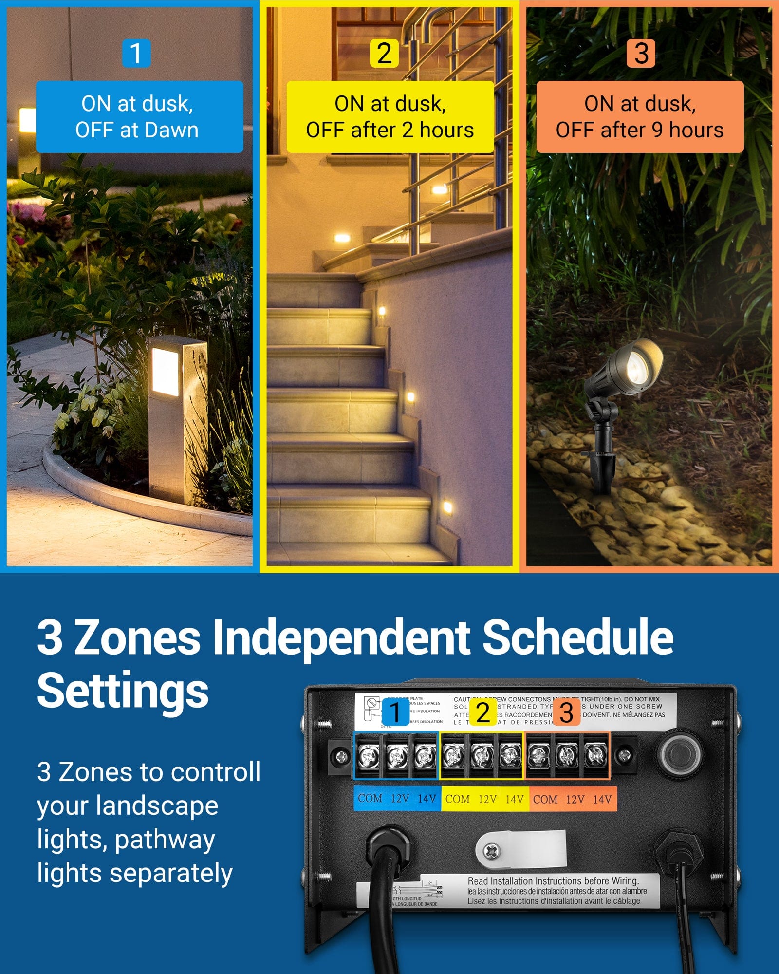 DEWENWILS 200W Low Voltage Landscape Transformer With Timer And ...