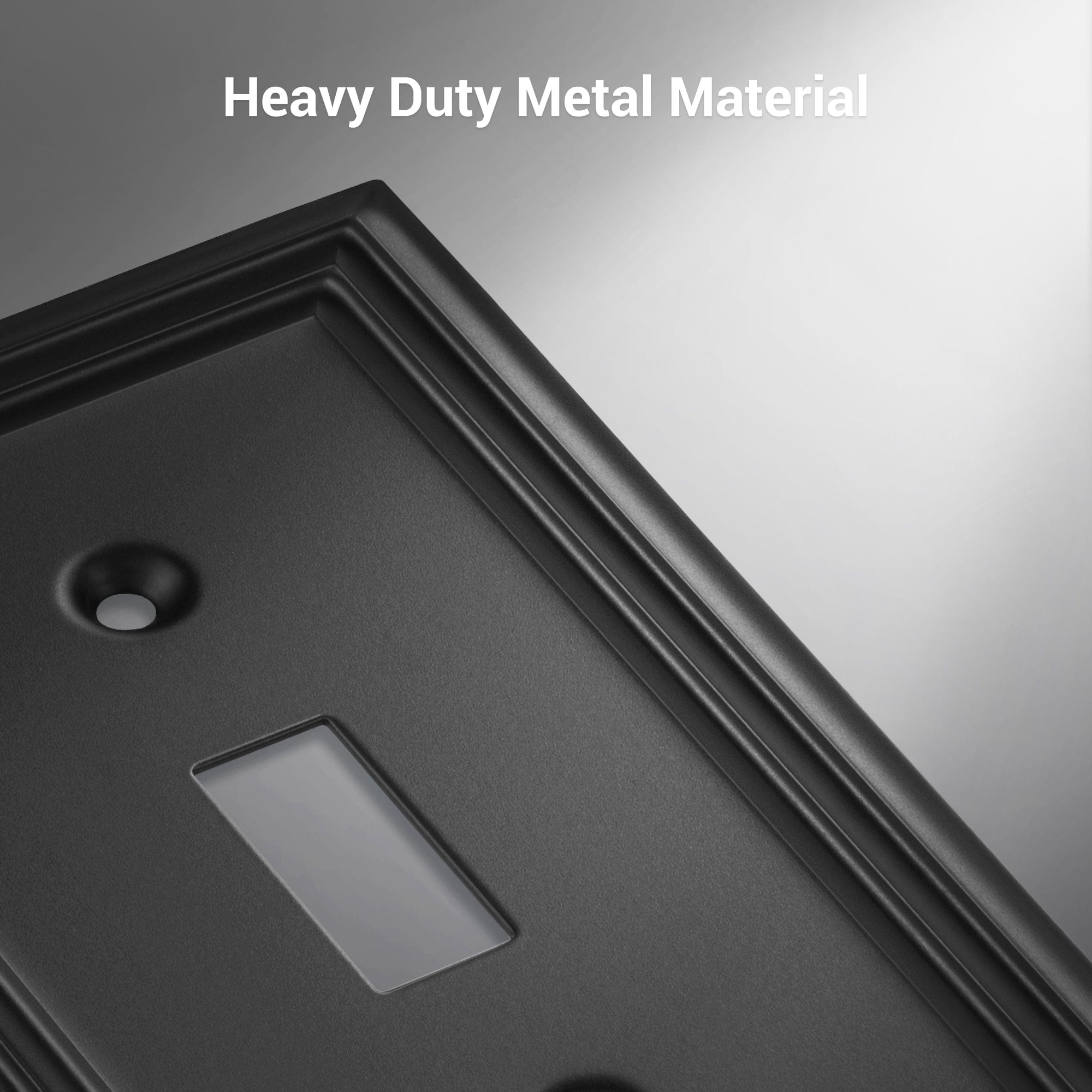 DEWENWILS 4-Pack Toggle Wall Plates, Metal Light Switch Cover with Black Finish, Heavy Duty Face Plates for Home Decor-HTWP14D