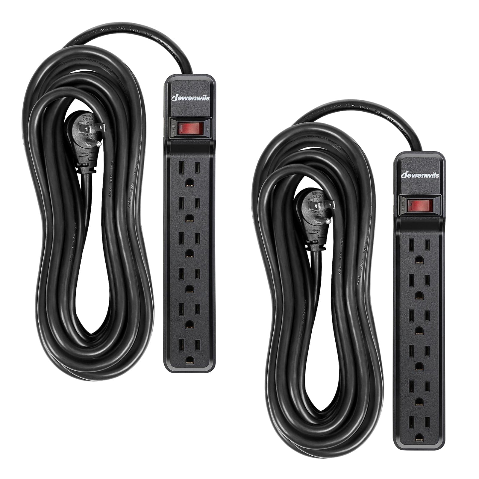 DEWENWILS Power Strip Surge Protector With 25ft Extra Long Extension Dewenwils power strip surge protector with 25ft extra long extension