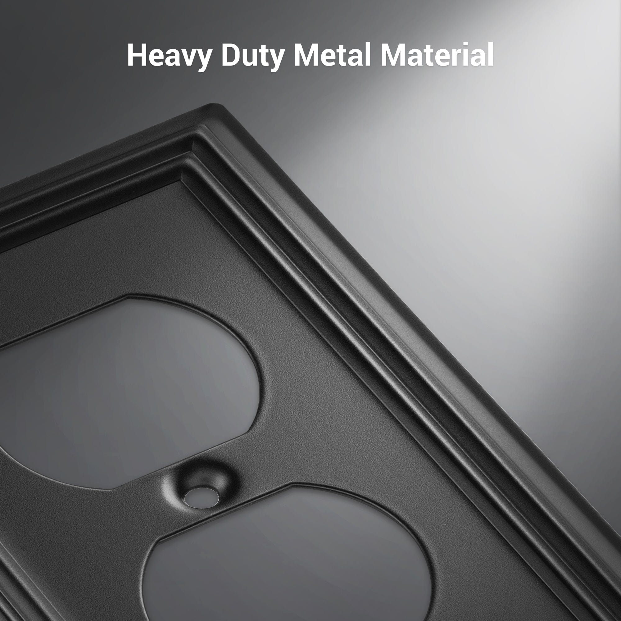 DEWENWILS 4-Pack Metal Duplex Wallplates, Black Finish Outlet Covers for Electrical Outlets-HDWP14D