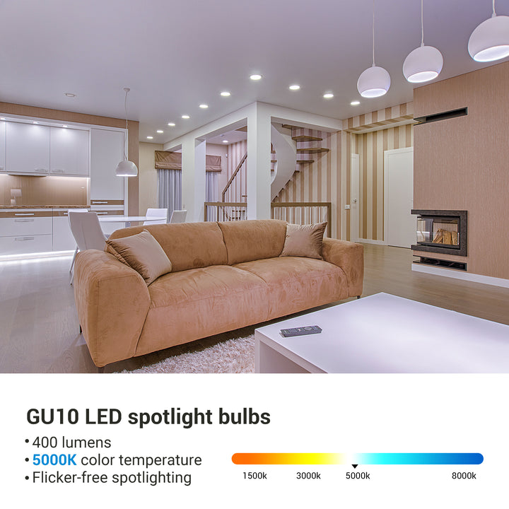 10x GU10 LED-Spot Alu 4.5Watt-230V-341Lumen-warmweiß-RA82-76Lm/W-Ersa