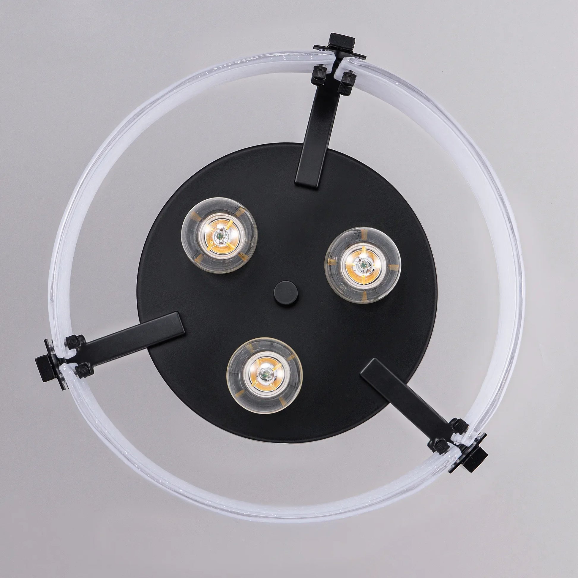 3-Light Opal White Glass Flush Mount (16")