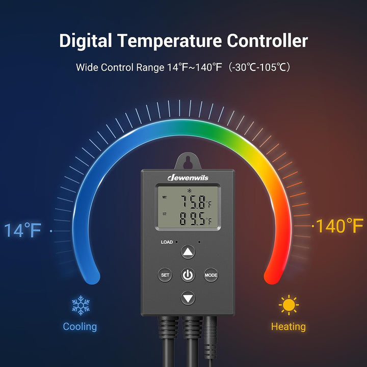 DIGITEN Temperature Controller Wireless Thermostat Outlet Greenhouse  Thermostat Wine Cooler Plug-in Temperature Controller Reptile Temperature  Control