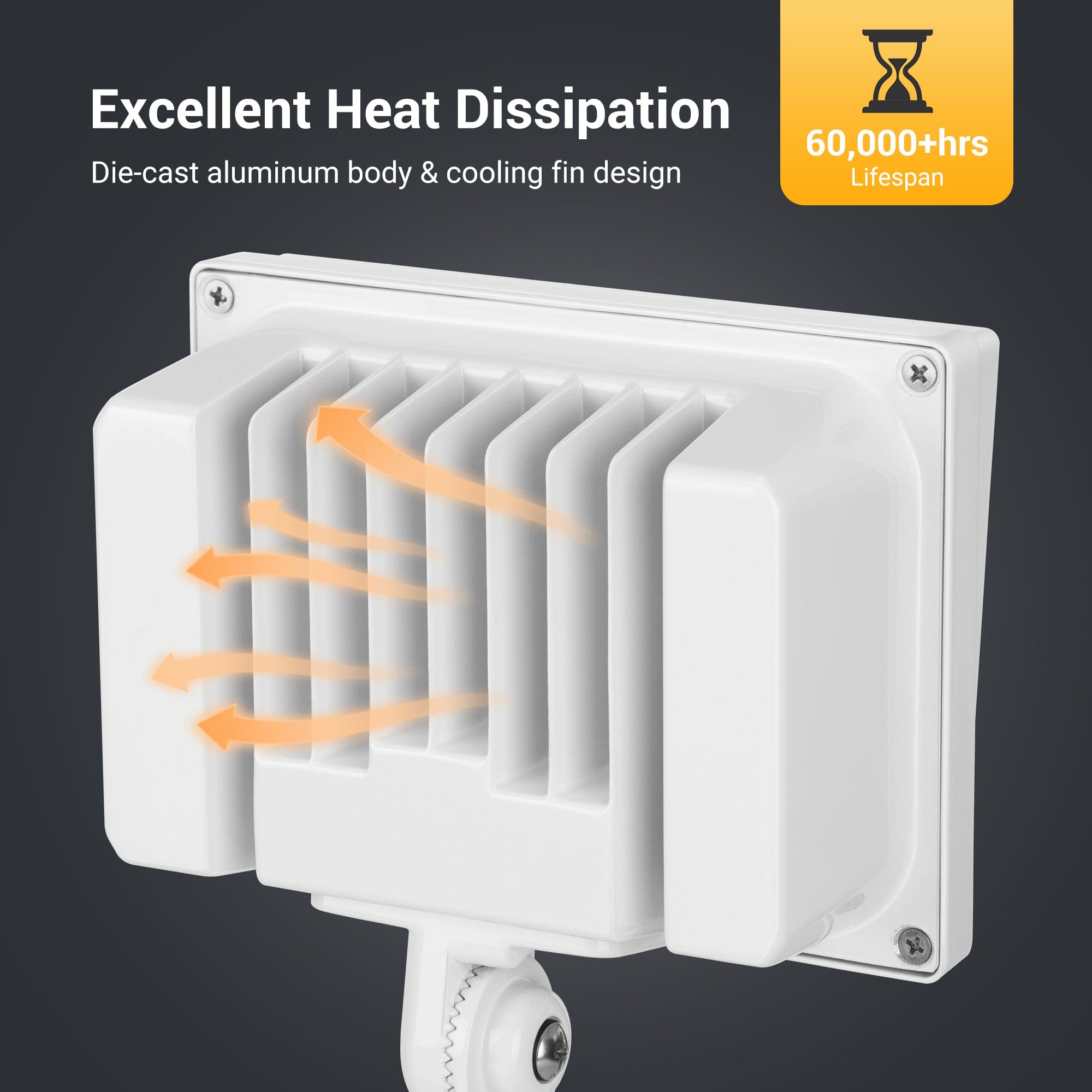 DEWENWILS 34W LED Flood Light Outdoor, 3200LM Super Bright (400W Equivalent), IP65 Waterproof Knuckle Mount LED Flood Light, 5000K LED Security Light for Garden, Yard, Garage-HFLB03B