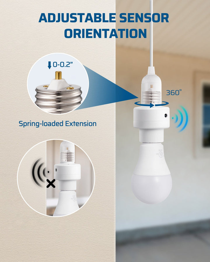 DEWENWILS Light Sensor Socket, Dusk to Dawn Light Bulb Sockets with ...