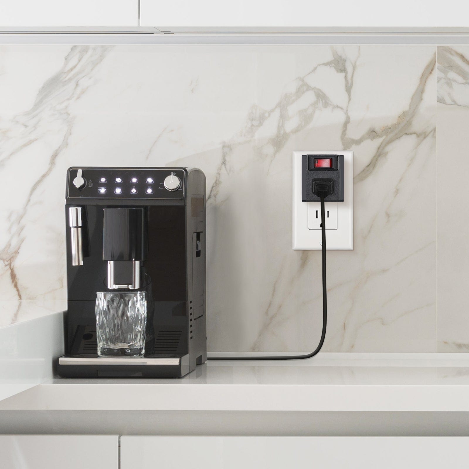 3-Prong Electrical Plug Outlet Switch (Suitable for Coffee Machines)